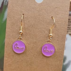 2/$10 love charm earrings